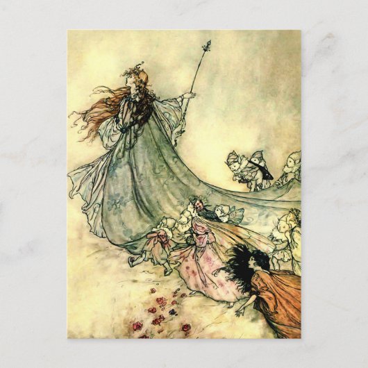 “Koningin der feeën” door Arthur Rackham Briefkaart (Voorkant)