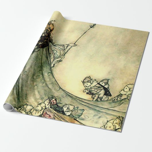 “Koningin der feeën” door Arthur Rackham Cadeaupapier (Uitgerold)