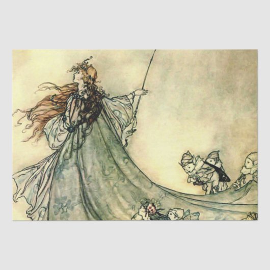 “Koningin der feeën” door Arthur Rackham Tissuepapier (Voorkant)