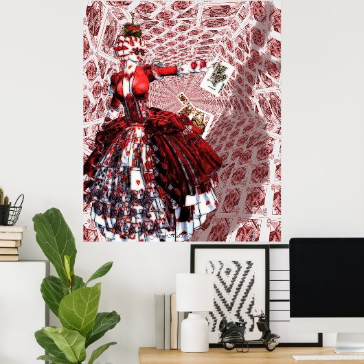Koningin der Heten (Alice-in-Wonderland) Poster (Thuiskantoor)