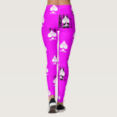 Koningin der Leggings Roze witte cheques QoS (Achterkant)