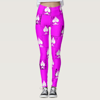 Koningin der Leggings Roze witte cheques QoS