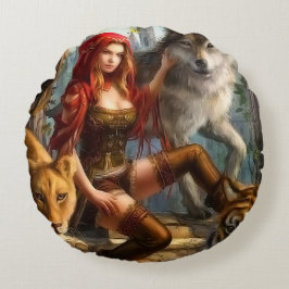 Koningin der Monsters Rond Kussen