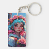 Koningin der rozen sleutelhanger (achterkant)