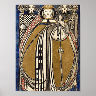 Koningin der Spaden door Margaret Macdonald Mackin Poster