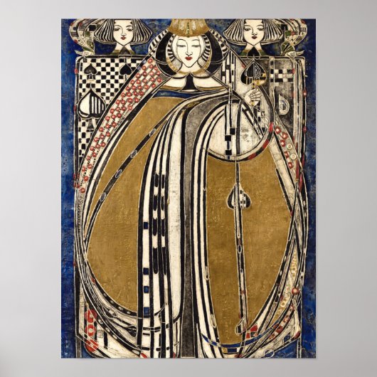 Koningin der Spaden door Margaret Macdonald Mackin Poster (Voorkant)