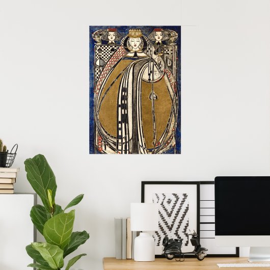 Koningin der Spaden door Margaret Macdonald Mackin Poster (Thuiskantoor)