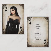 Koningin der Spaden - Visitekaartje (Voorkant / Achterkant)