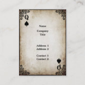 Koningin der Spaden - Visitekaartje (Achterkant)