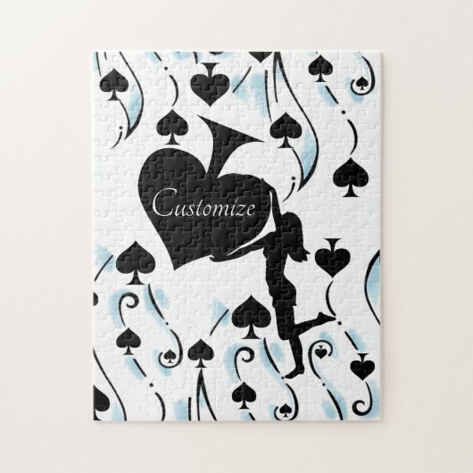 Koningin der Spades Holding Black Ace Thunder_Cove Legpuzzel (Verticaal)