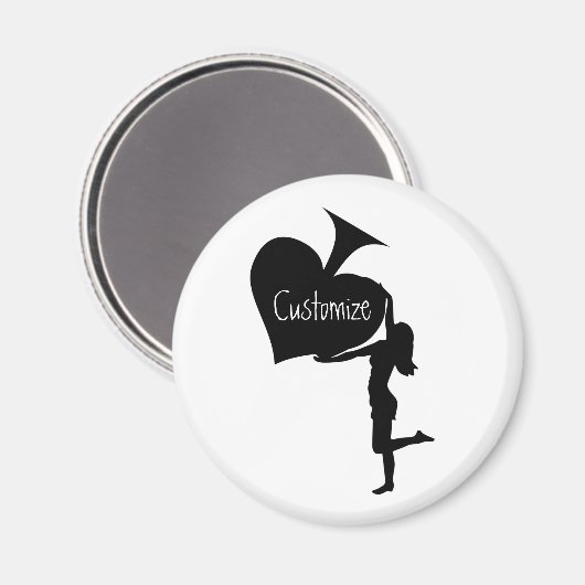 Koningin der Spades Holding Black Ace Thunder_Cove Magneet (Voorkant / Achterkant)