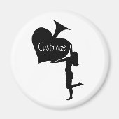 Koningin der Spades Holding Black Ace Thunder_Cove Magneet (Voorkant)