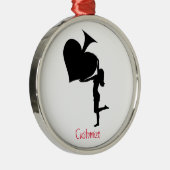 Koningin der Spades Holding Black Ace Thunder_Cove Metalen Ornament (Rechts)