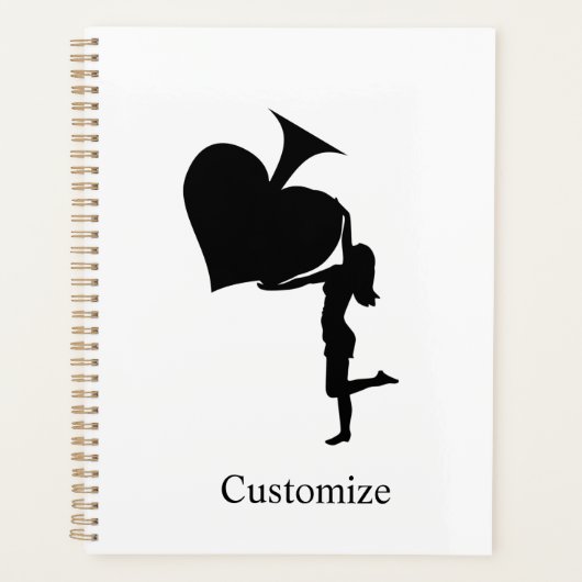 Koningin der Spades Holding Black Ace Thunder_Cove Planner (Voorkant)