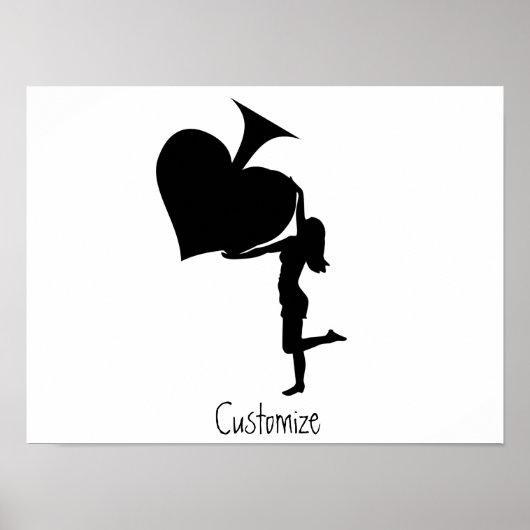 Koningin der Spades Holding Black Ace Thunder_Cove Poster (Voorkant)