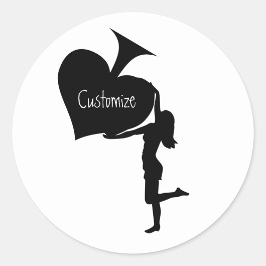 Koningin der Spades Holding Black Ace Thunder_Cove Ronde Sticker (Voorkant)