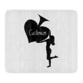 Koningin der Spades Holding Black Ace Thunder_Cove Snijplank (Voorkant)