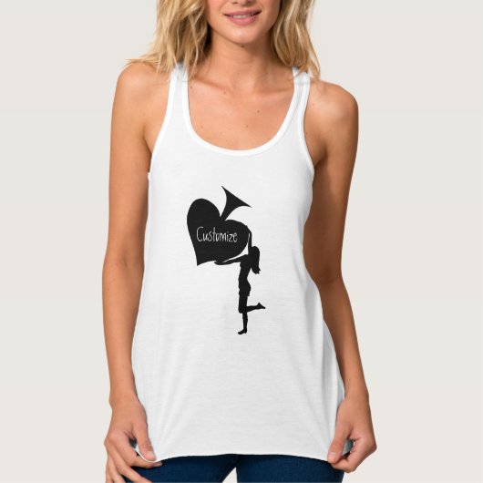 Koningin der Spades Holding Black Ace Thunder_Cove Tanktop (Voorkant)