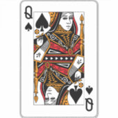 Koningin der Spades Sticker (Voorkant)