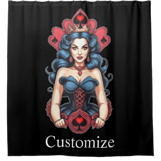 Koningin der Spades Thunder_Cove Douchegordijn (Voorkant)