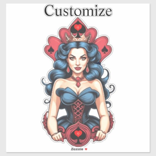 Koningin der Spades Thunder_Cove Sticker (Vel)