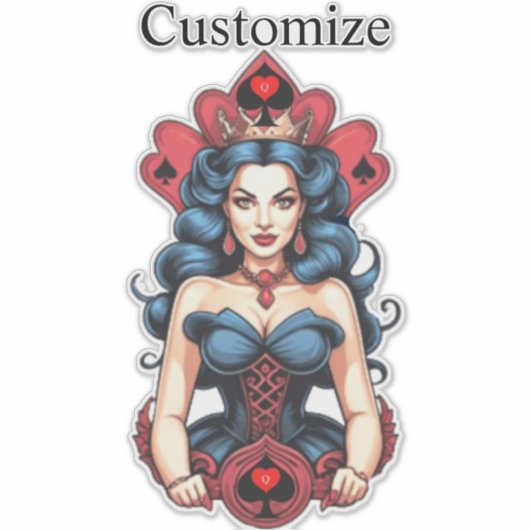 Koningin der Spades Thunder_Cove Sticker (Voorkant)