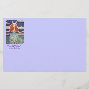 Koningin der Tides Goddess Art Stationery Briefpapier