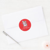 koningin der wereld ronde sticker (Envelop)
