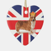 Koningin Diamond Jubilee Corgi Keramisch Ornament (Rechts)
