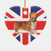 Koningin Diamond Jubilee Corgi Keramisch Ornament (Achterkant)