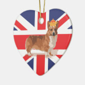 Koningin Diamond Jubilee Corgi Keramisch Ornament (Links)