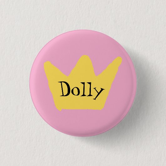 Koningin Dolly Ronde Button 3,2 Cm (Voorkant)
