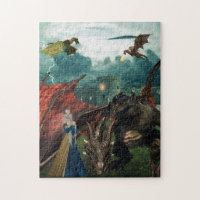 Koningin Draken Wyvern Vuur Ademend Kasteel