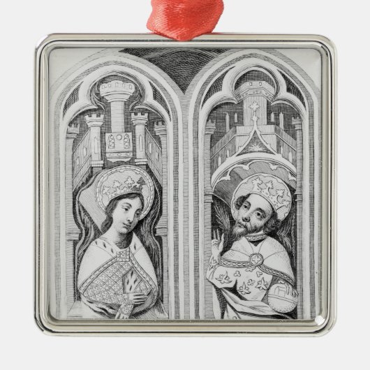 Koningin Eleanor en Henry III, oud gemaakt Metalen Ornament (Voorkant)