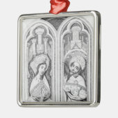 Koningin Eleanor en Henry III, oud gemaakt Metalen Ornament (Links)