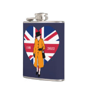 Koningin Elisabeth II Koningin der Heten Heupfles (Links)