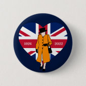 Koningin Elisabeth II Koningin der Heten Ronde Button 5,7 Cm (Voorkant)