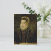 Koningin Elisabeth van Spanje door Sofonisba Angui Briefkaart (Staand voorkant)