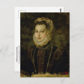 Koningin Elisabeth van Spanje door Sofonisba Angui Briefkaart (Voorkant / Achterkant)