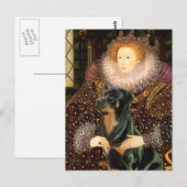 Koningin Elizaabeth I - Rottweiler Briefkaart (Voorkant / Achterkant)
