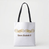koningin Elizabeth 11 Gold Tote Bag (Voorkant)