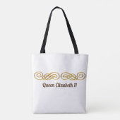 koningin Elizabeth 11 Gold Tote Bag (Achterkant)