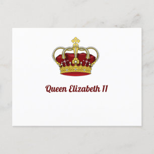 koningin Elizabeth 11 Kroon Briefkaart