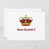 koningin Elizabeth 11 Kroon Briefkaart (Voorkant / Achterkant)