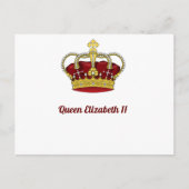 koningin Elizabeth 11 Kroon Briefkaart (Voorkant)