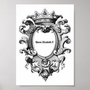 koningin Elizabeth 11  kroon Poster