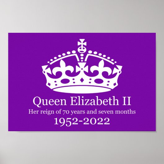 Koningin Elizabeth 11 Soevereine van 70 jaar Poster (Voorkant)