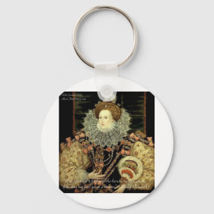 Koningin Elizabeth 1 Liefde/Eer Liefdescitaat Cade Sleutelhanger