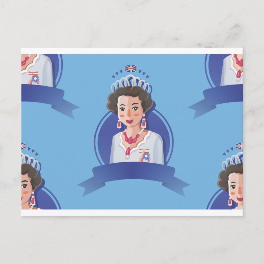koningin elizabeth 2 briefkaart (Voorkant)