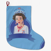 Koningin Elizabeth 2 Kerstmis kous Grote Kerstsok (Voorkant)